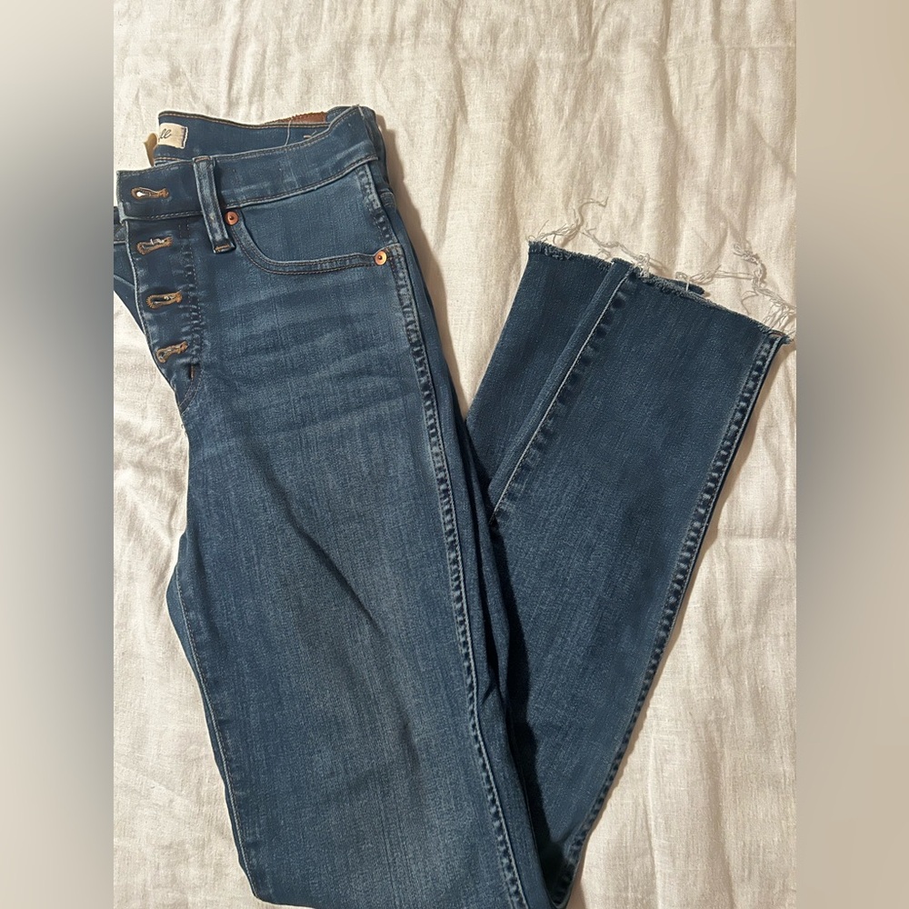 Madewell button up 10” high rise skinny jean